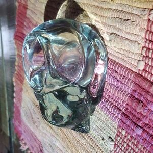 Elegant Glass‎ Cat Figurine Candleholder